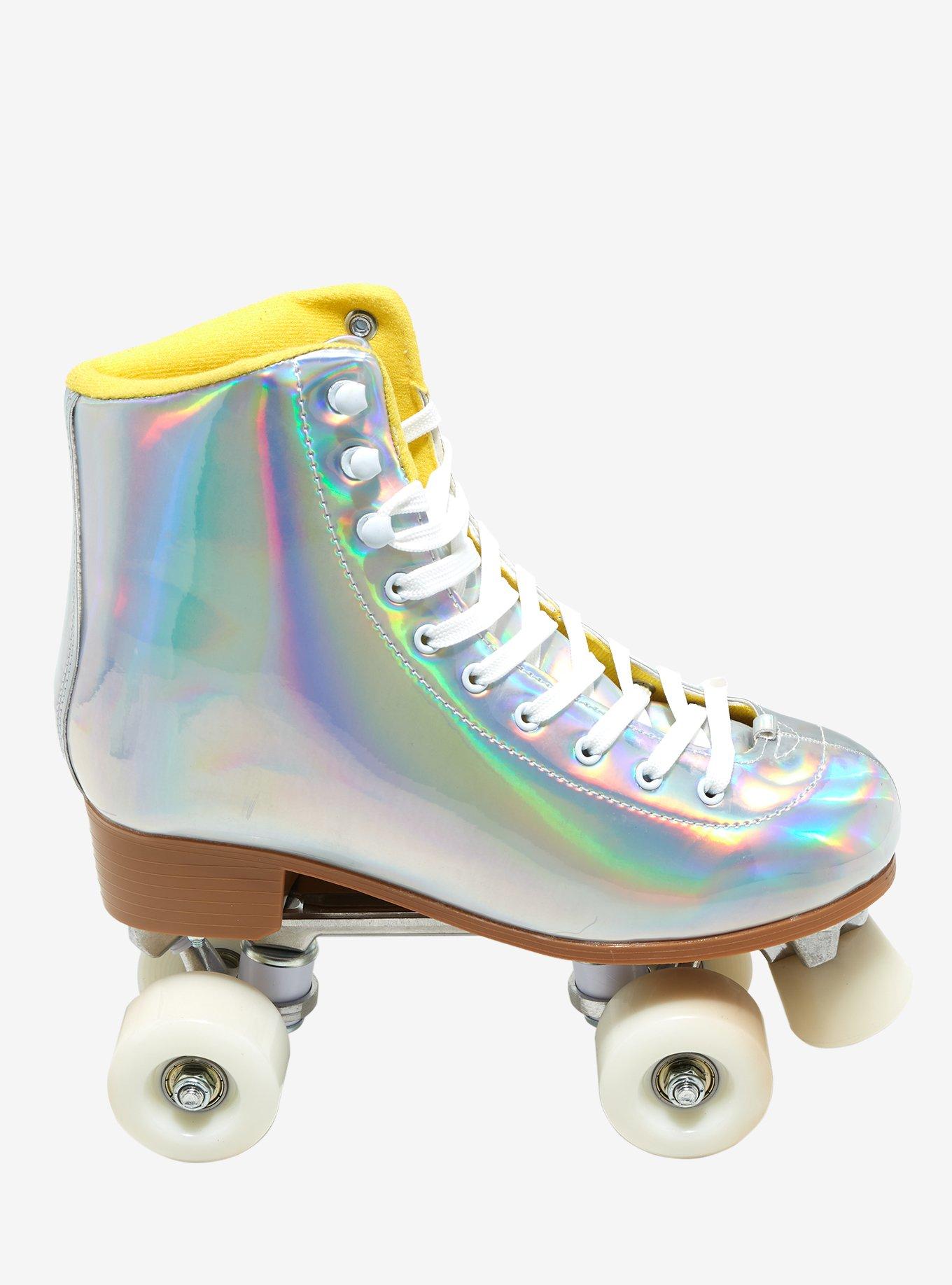 Cosmic Skates Holographic Silver Roller Skates, MULTI, alternate