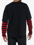 Social Collision® Tarnished Soul Angel Stripe Twofer Long-Sleeve T-Shirt, RED, alternate
