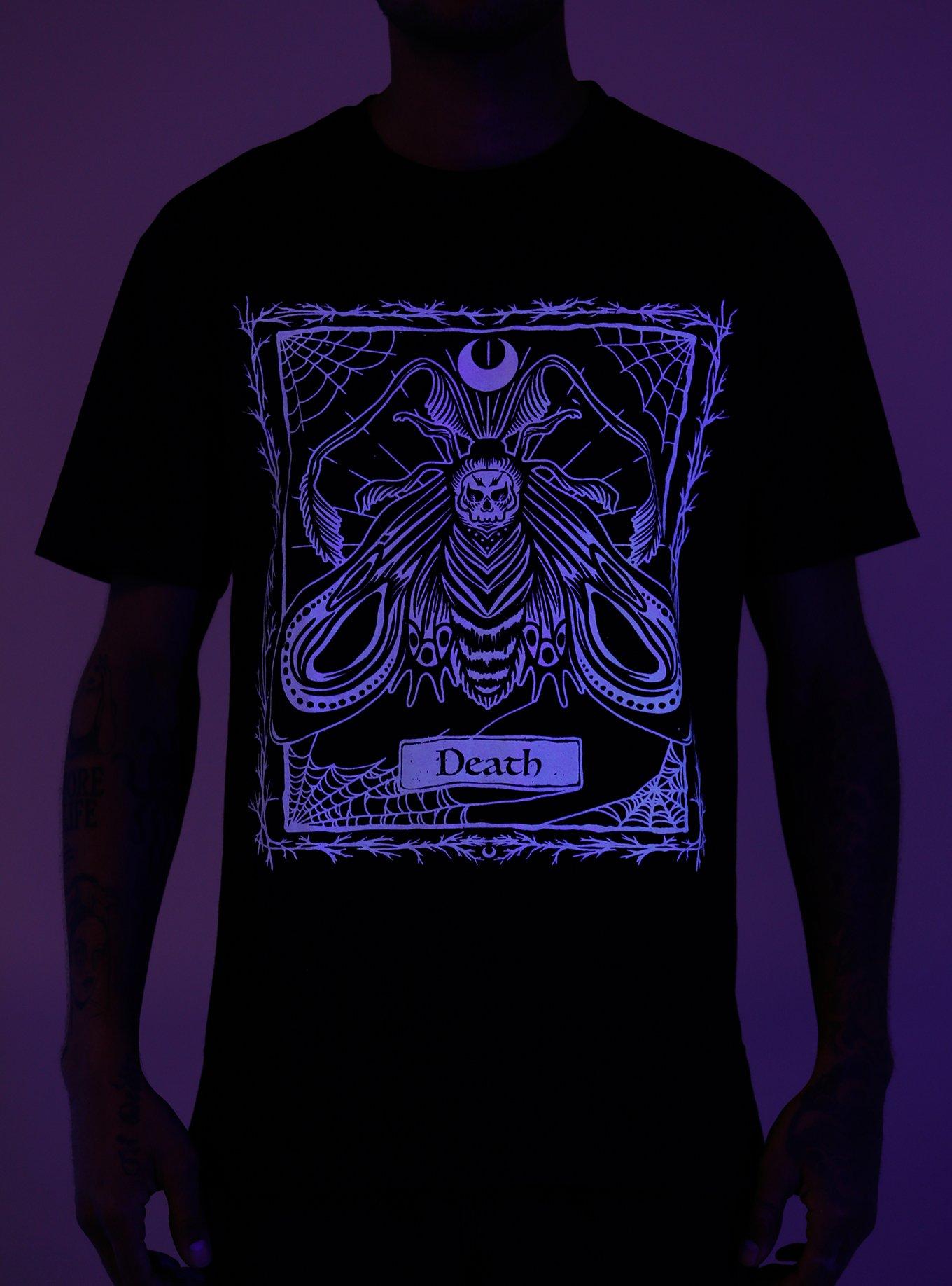 Cosmic Aura Death's-Head Moth Glow-In-The-Dark T-Shirt, , alternate