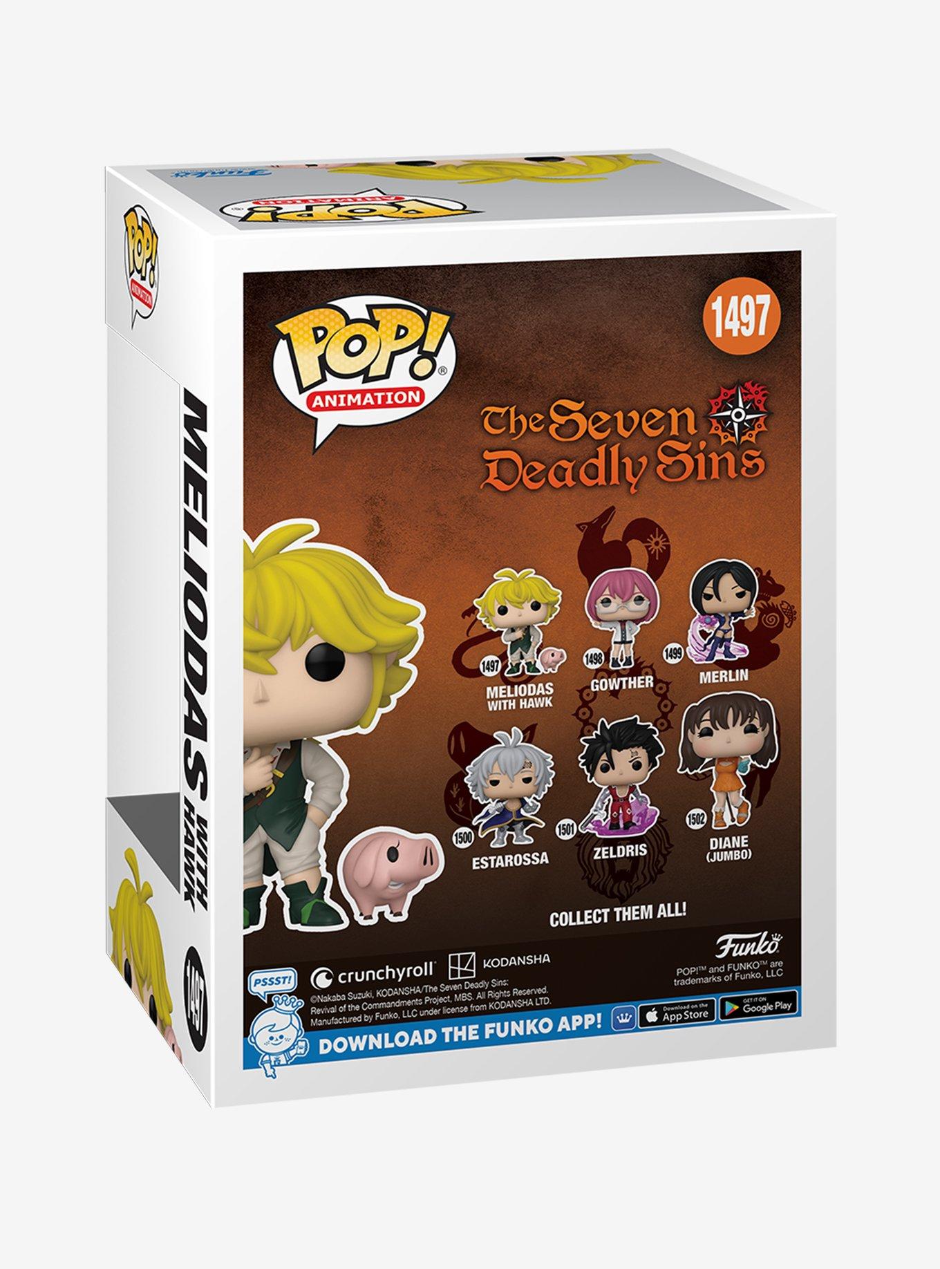 Funko Pop! Animation The Seven Deadly Sins Meliodas with Hawk Vinyl Figure, , alternate