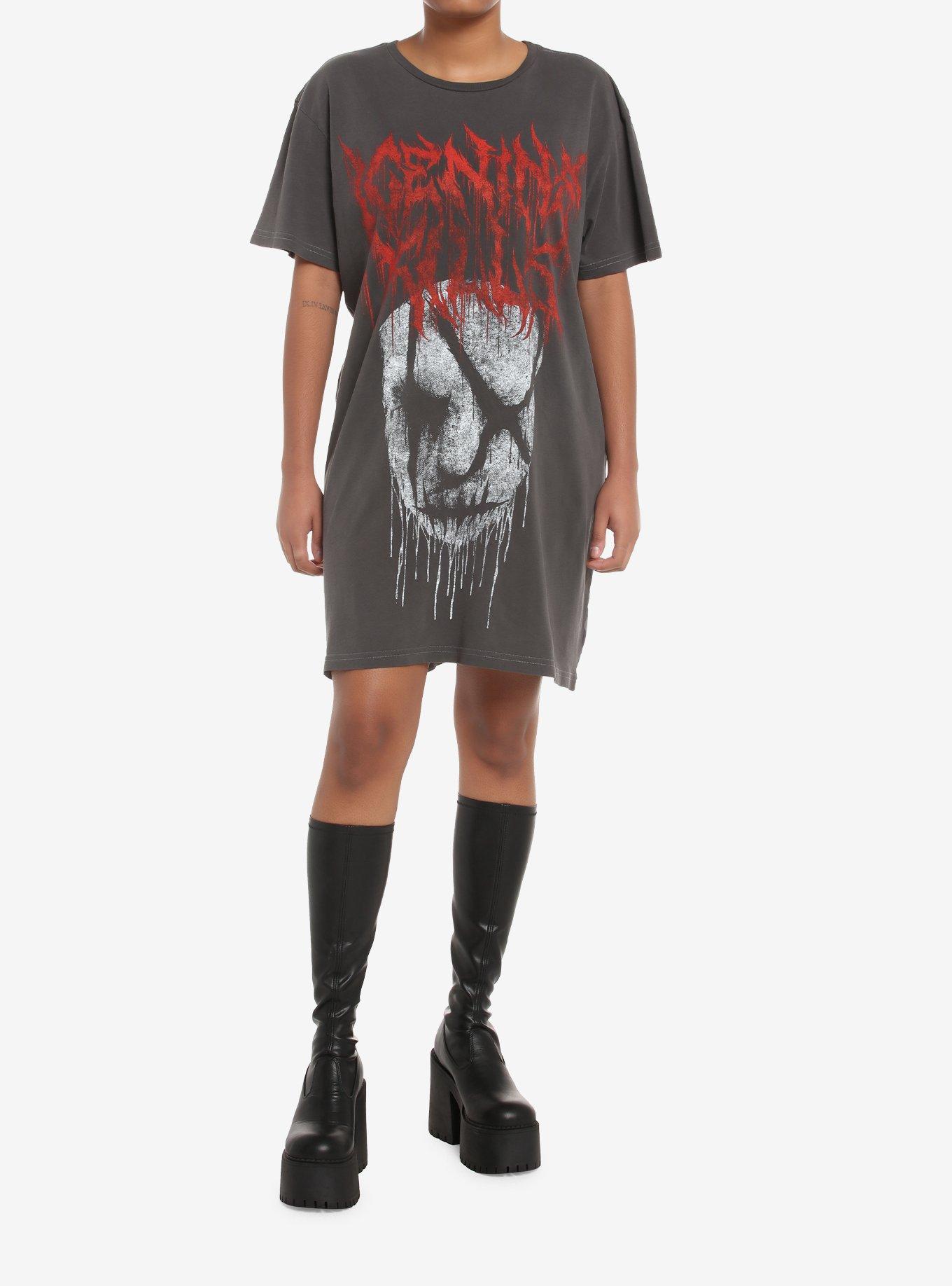 Ice Nine Kills Dripping Face T-Shirt Dress, GREY, alternate