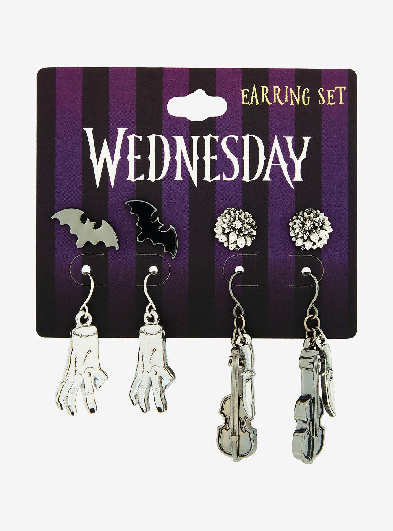 Wednesday Icons Earring Set - BoxLunch Exclusive, , alternate