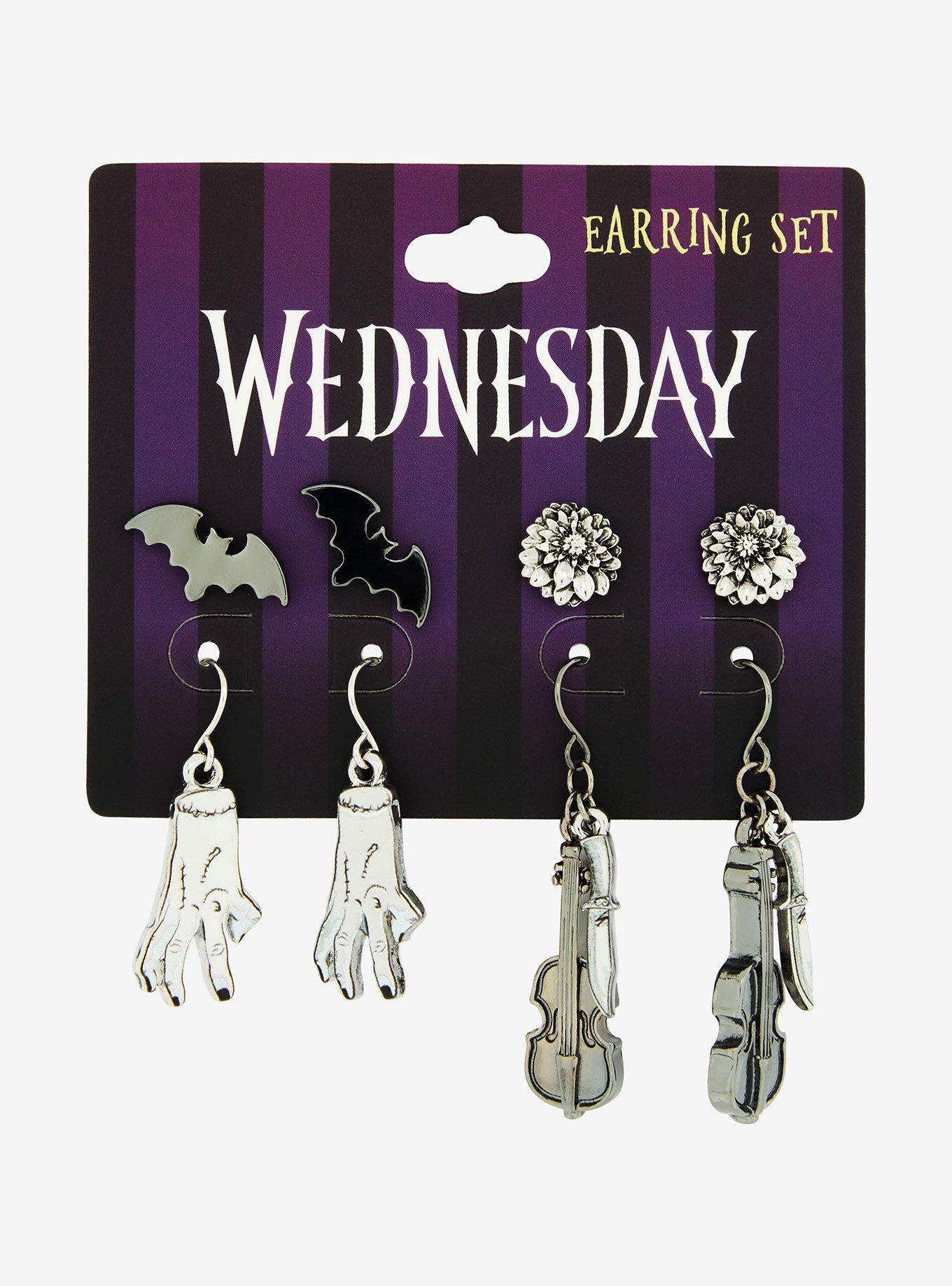 Wednesday Icons Earring Set - BoxLunch Exclusive, , hi-res