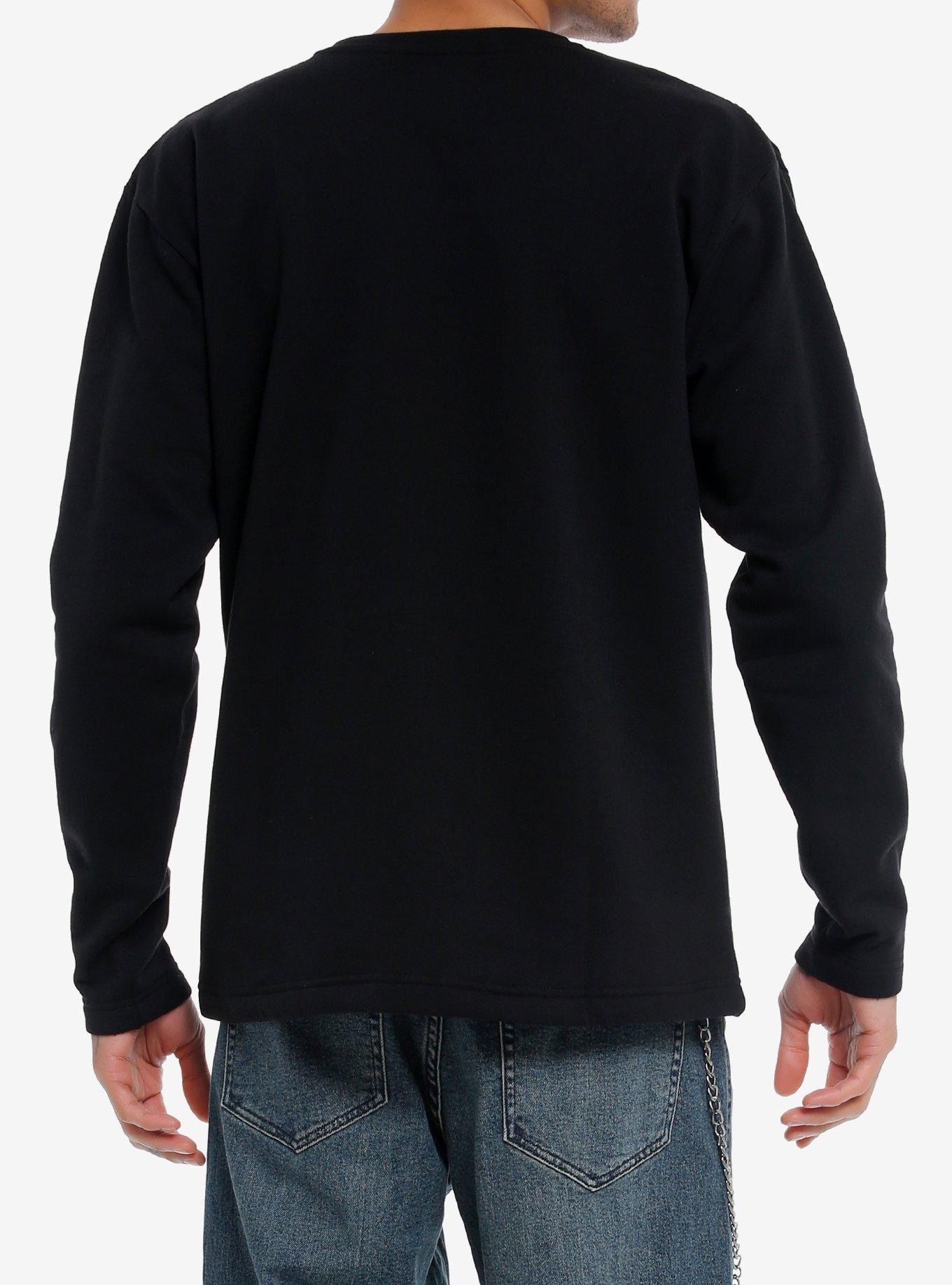 Dead Inside Graphic Straps Crewneck Sweater, , alternate