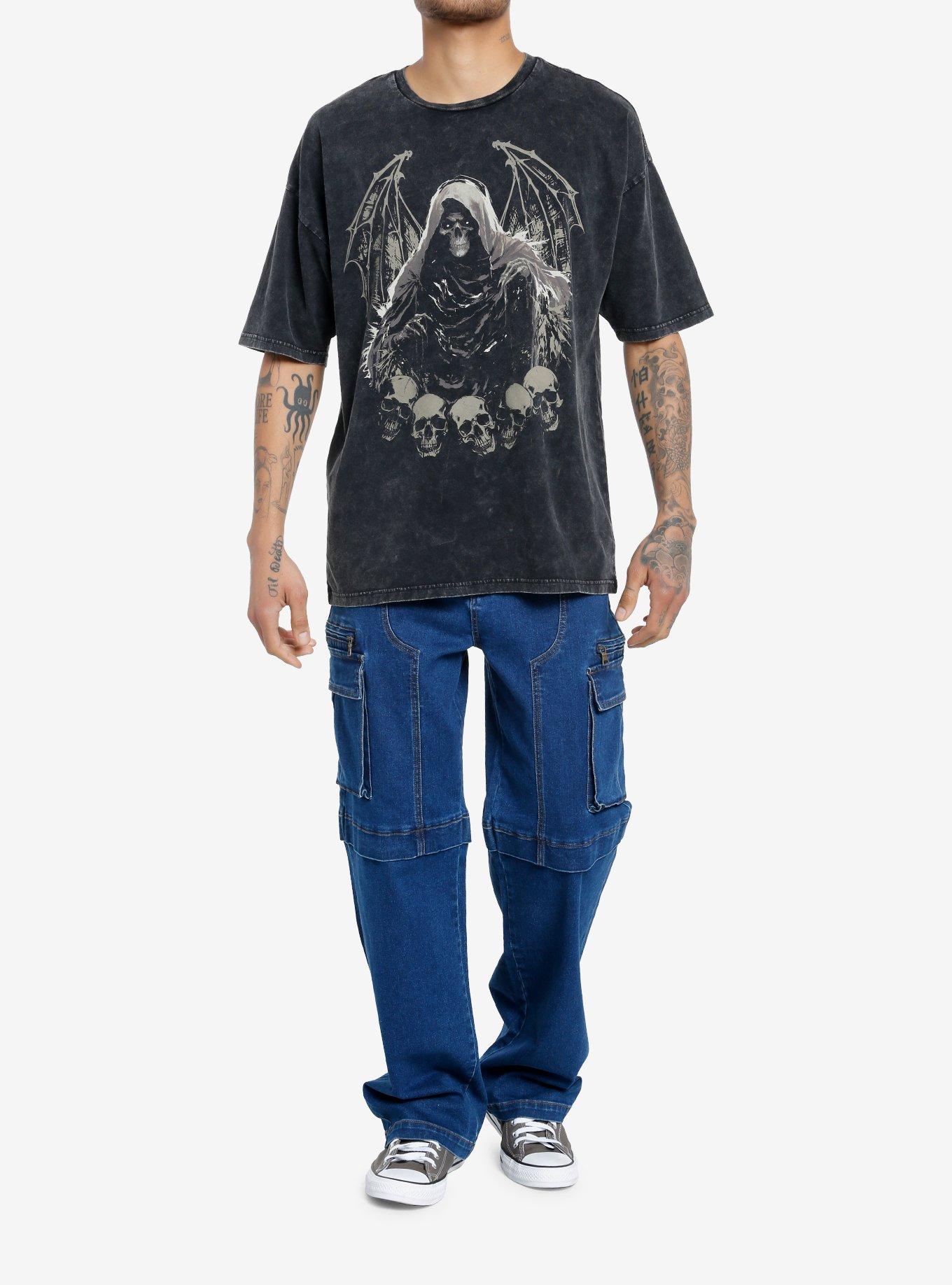 Social Collision® Grim Reaper Skulls T-Shirt, MULTI, alternate