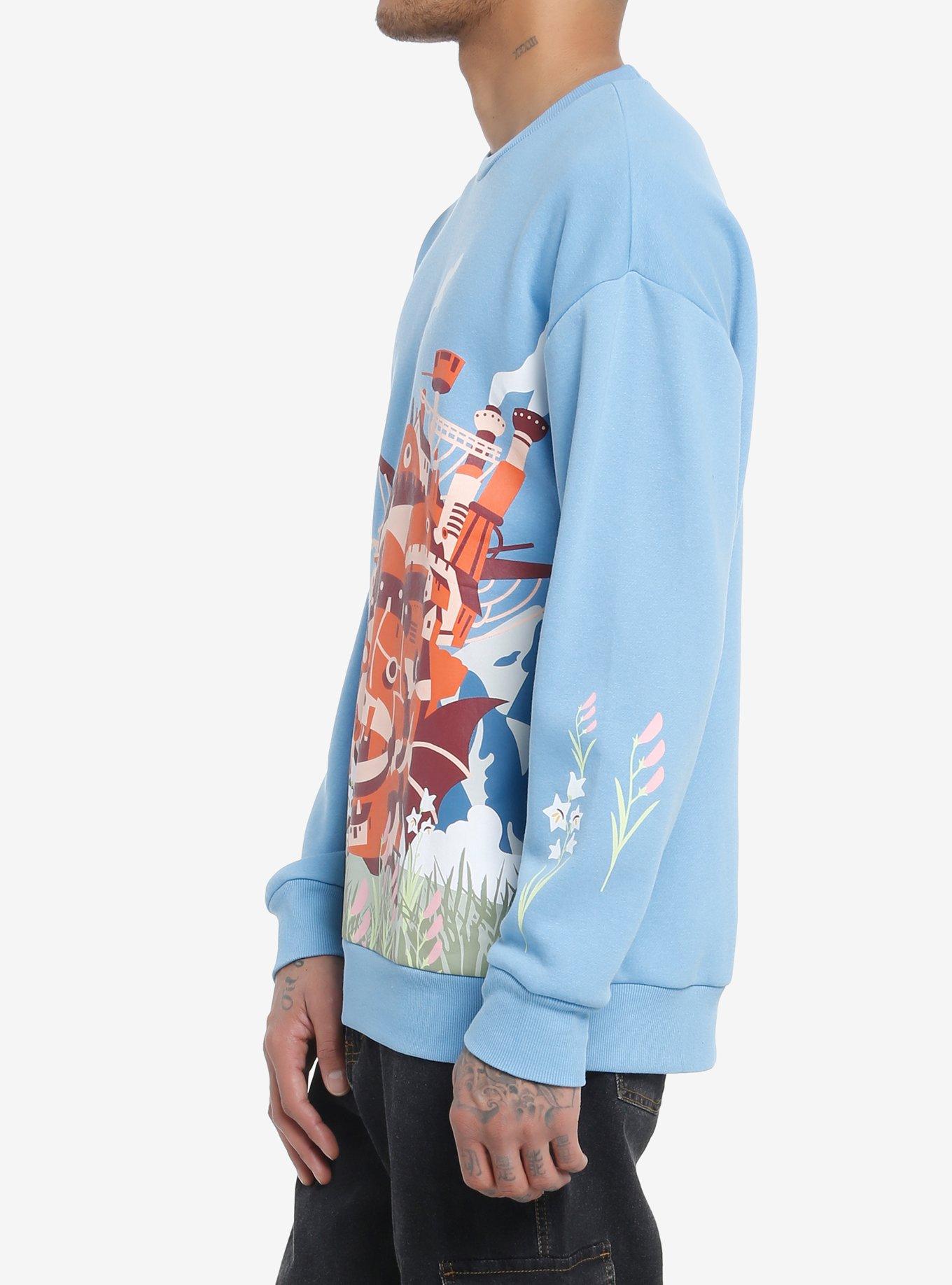 Our Universe Studio Ghibli Howl's Moving Castle Jumbo Castle Print Sweatshirt, BABY BLUE, alternate