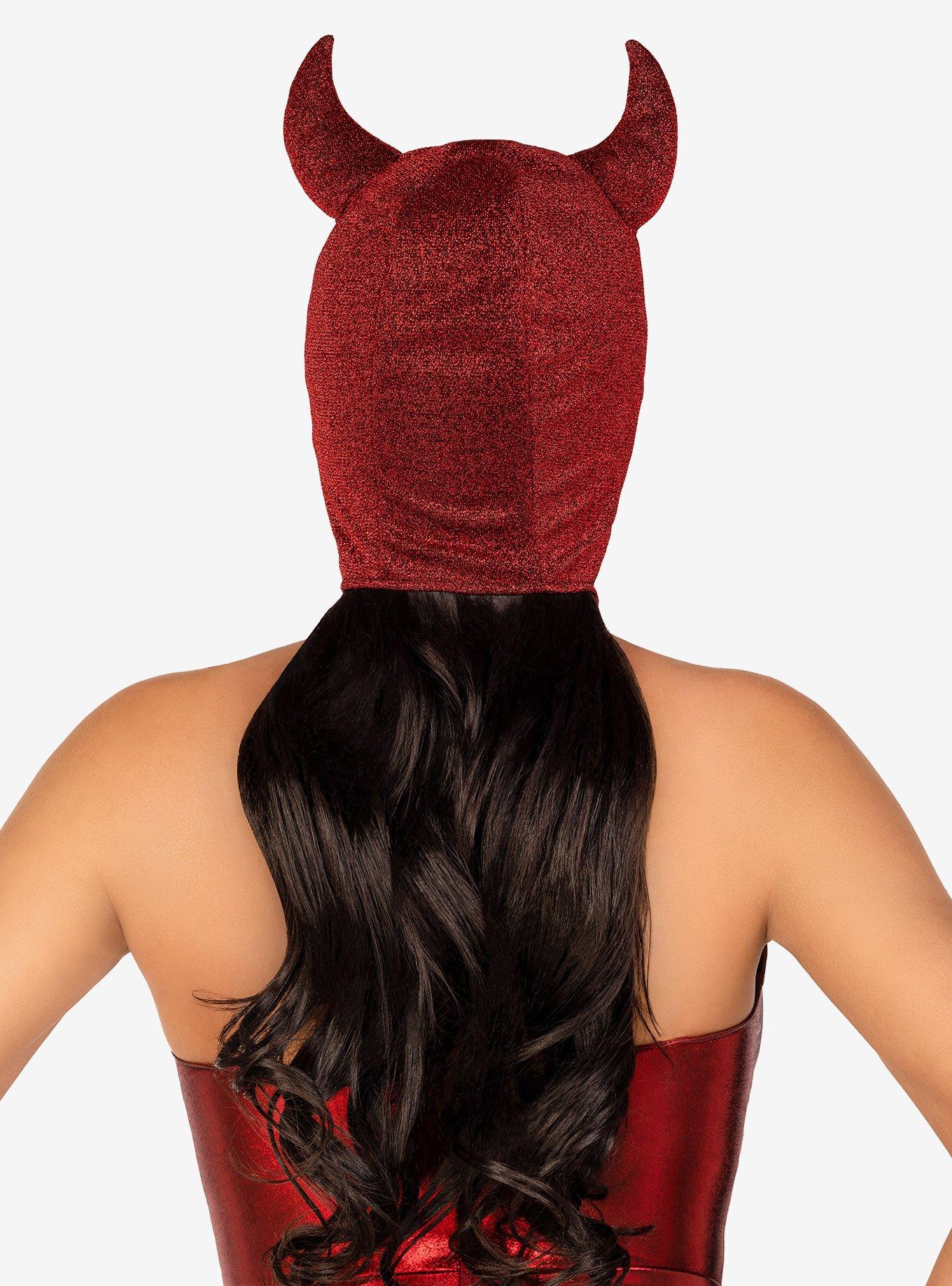 Shimmery Devil Bonnet Costume Accessory, , alternate