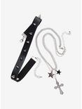 Social Collision® Cross Star Choker Necklace Set, , alternate