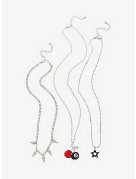 Social Collision® Spike Cherry 8 Ball Necklace Set, , hi-res