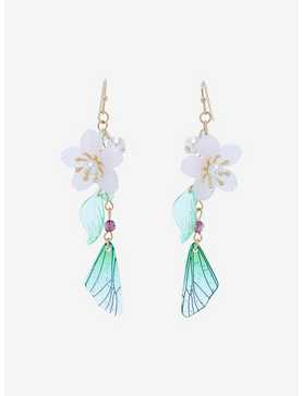 Thorn & Fable Sakura Fairy Wing Drop Earrings, , hi-res