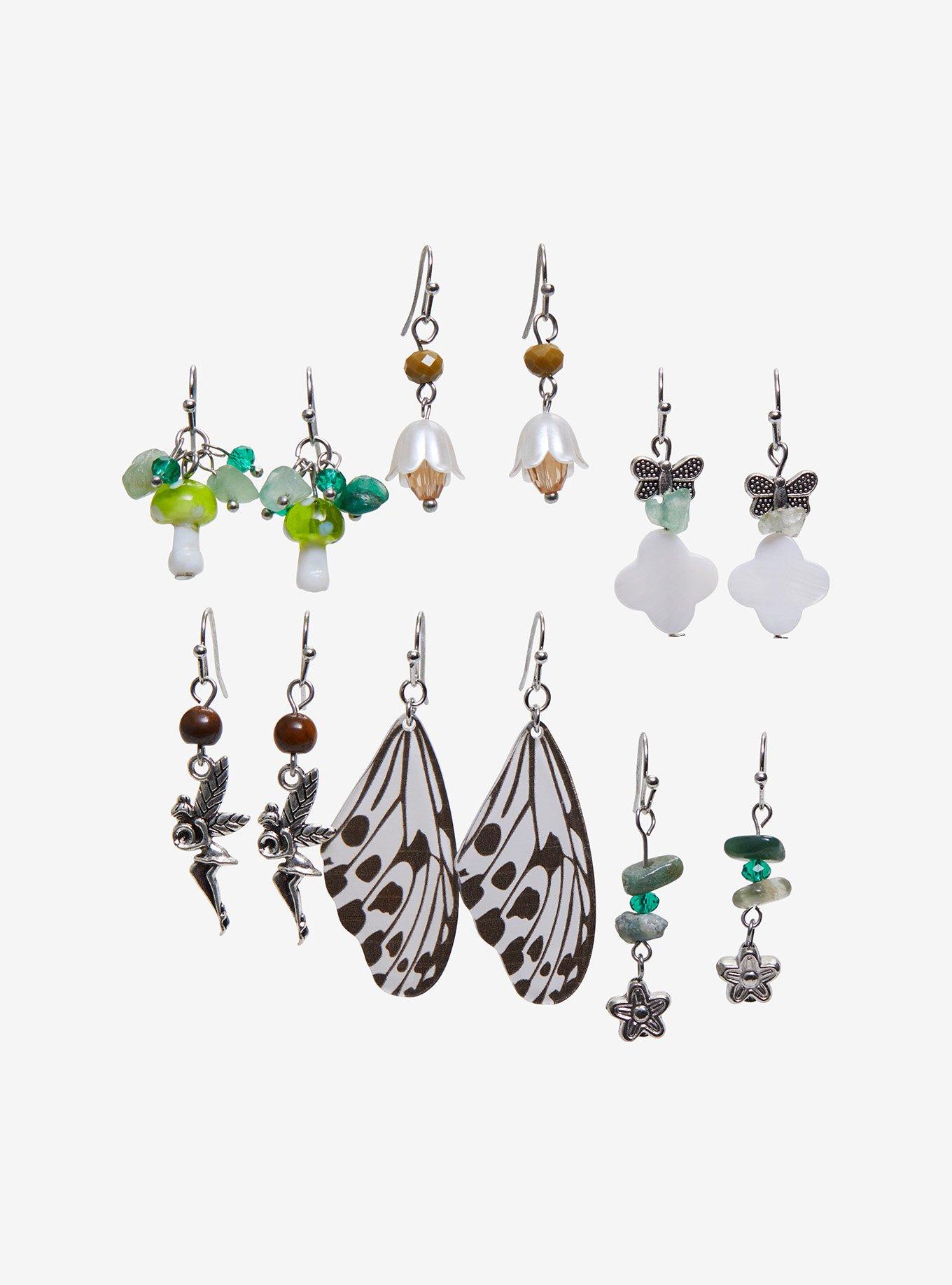 Thorn & Fable Flower Fairy Drop Earring Set, , hi-res