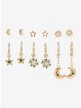 Cosmic Aura Gold Celestial Earring Set, , alternate