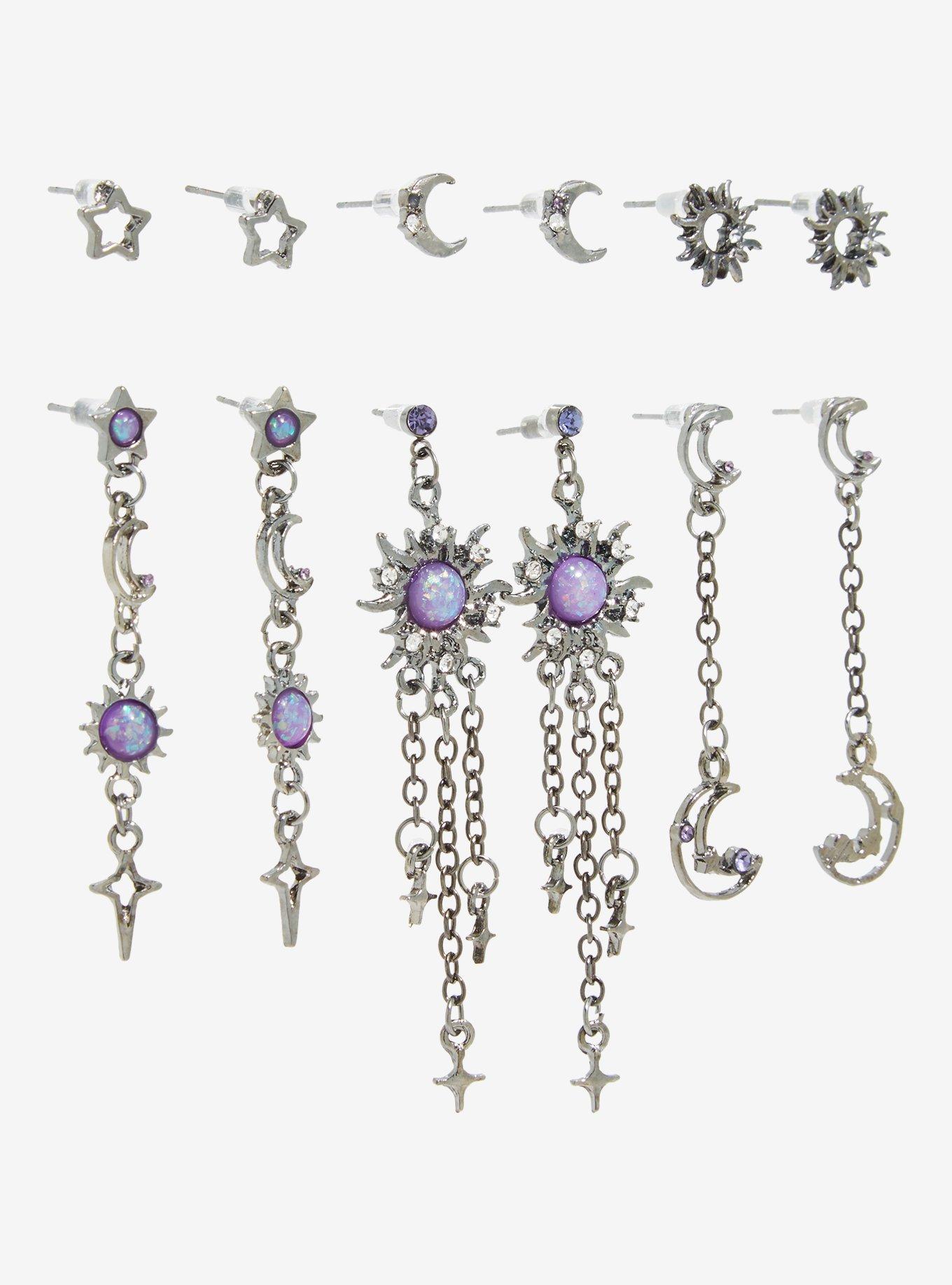 Cosmic Aura Celestial Opal Earring Set, , alternate