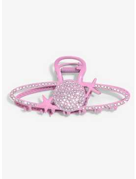 Social Collision Pink Bling Planet Claw Hair Clip, , hi-res