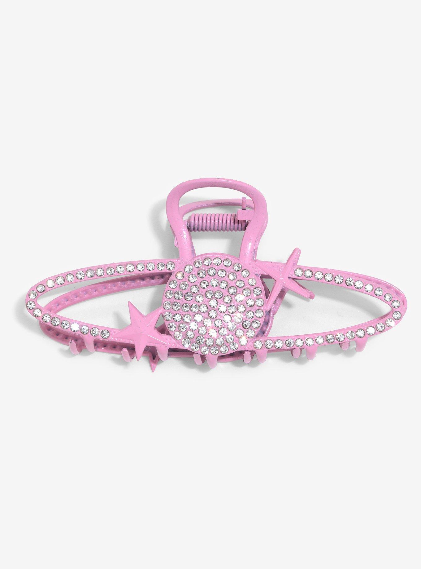 Social Collision® Pink Bling Planet Claw Hair Clip, , hi-res