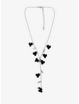 Thorn & Fable Black Floral Necklace, , hi-res