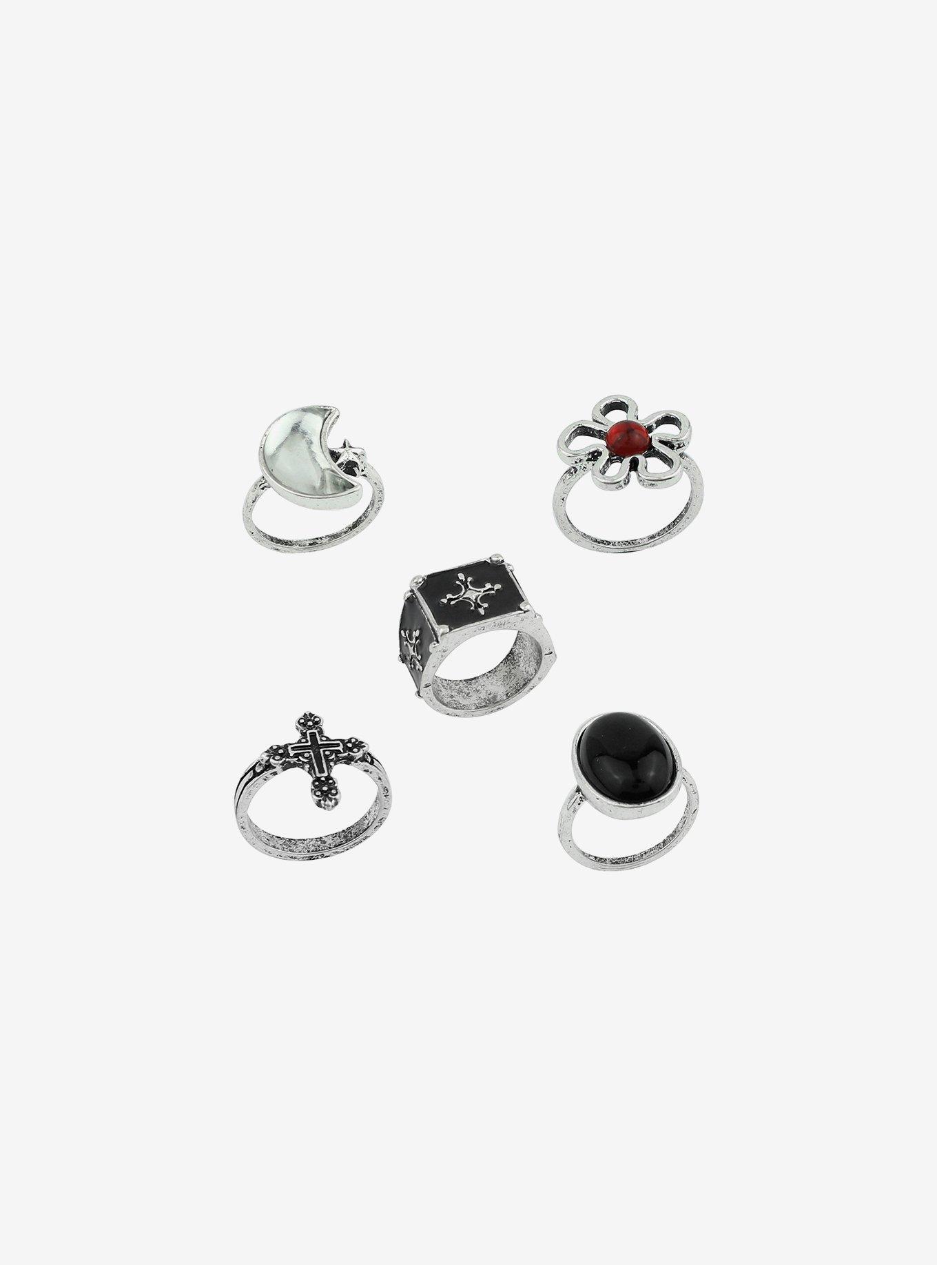 Social Collision® Cross Goth Ring Set, , alternate