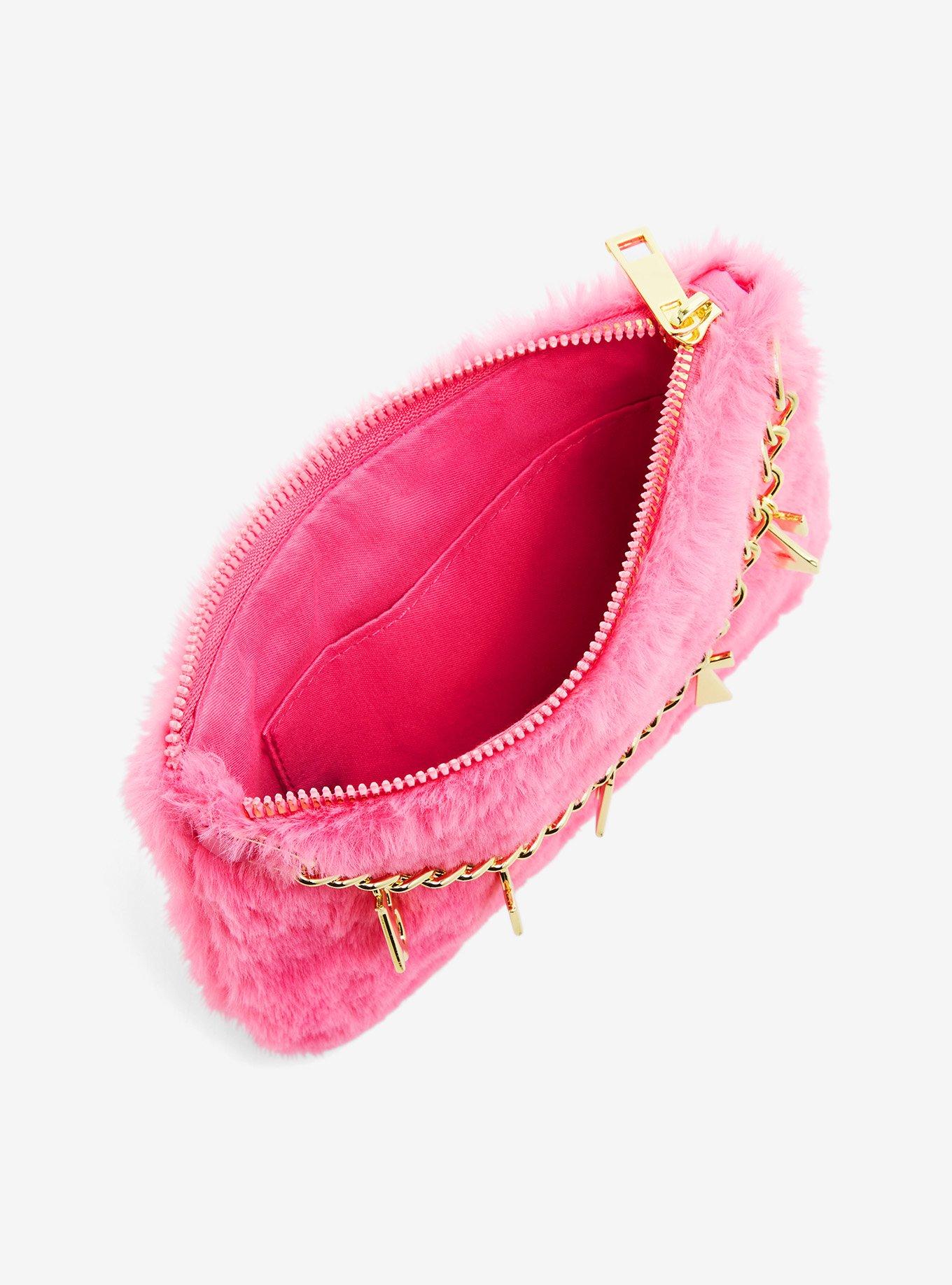 Bratz Pink Faux Fur Chain Pouch, , alternate