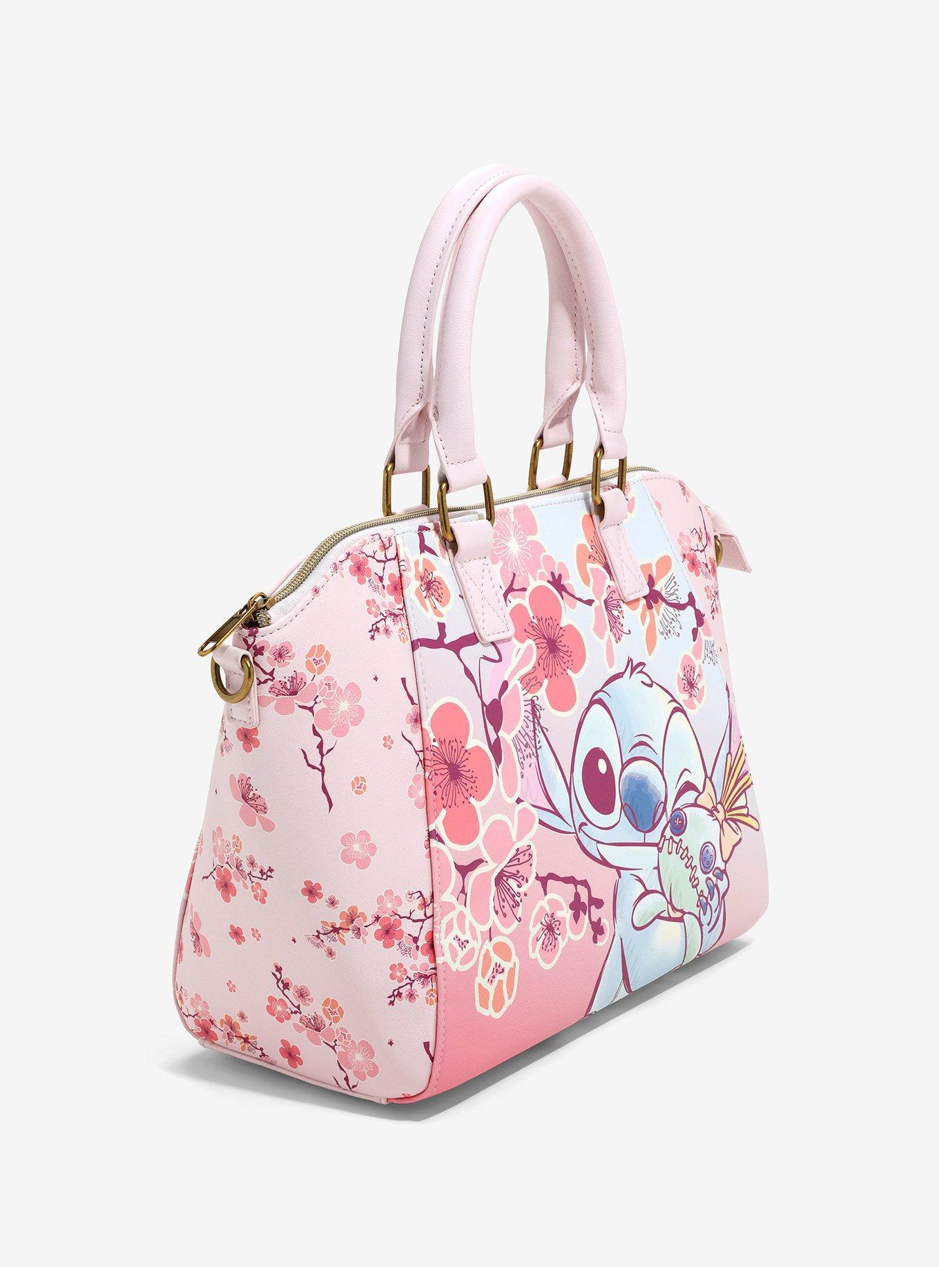 Loungefly Disney Stitch Cherry Blossoms Satchel Bag, , hi-res