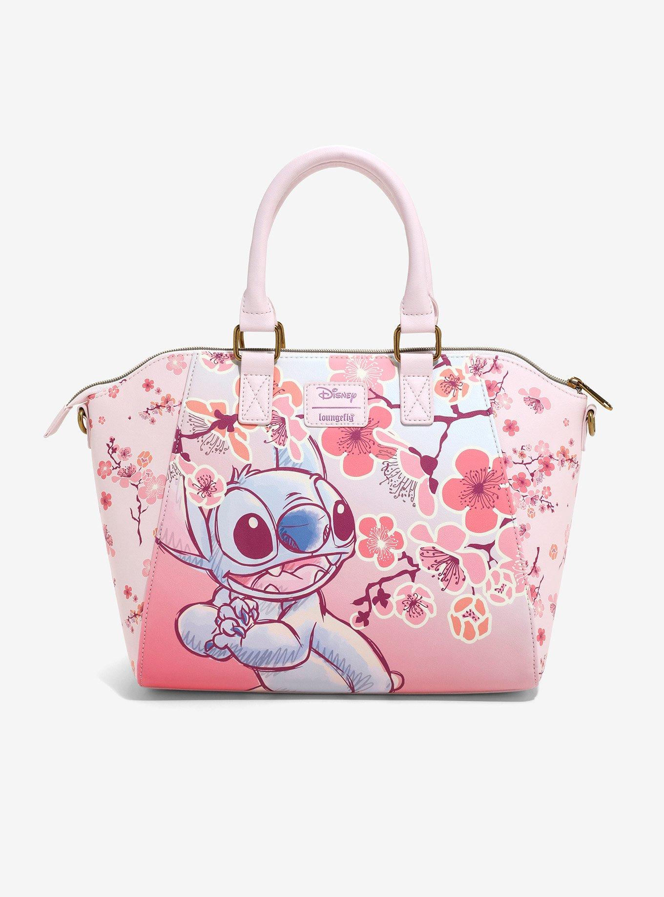Loungefly Disney Stitch Cherry Blossoms Satchel Bag, , alternate