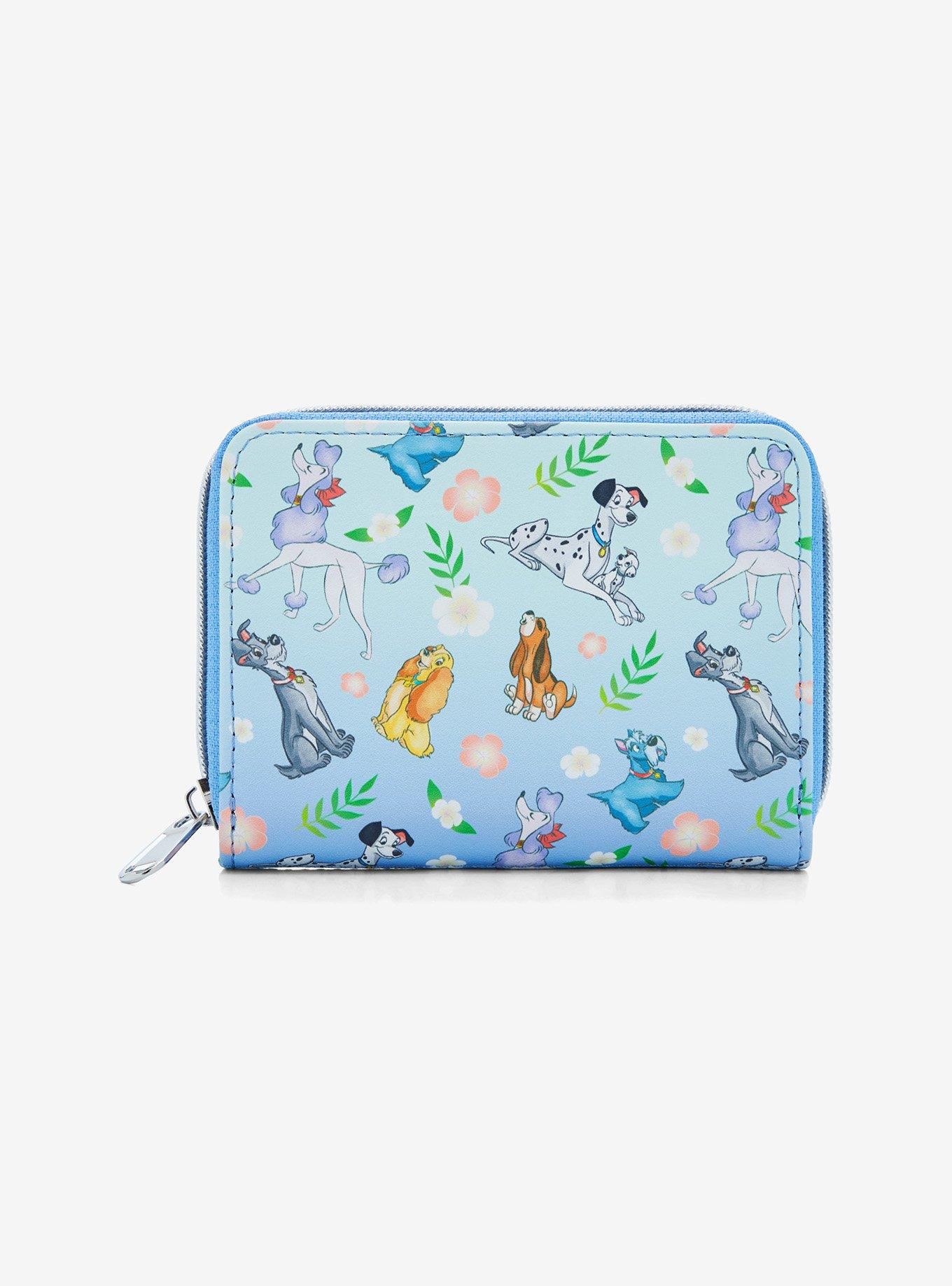 Loungefly Disney Dogs Floral Mini Zipper Wallet, , alternate
