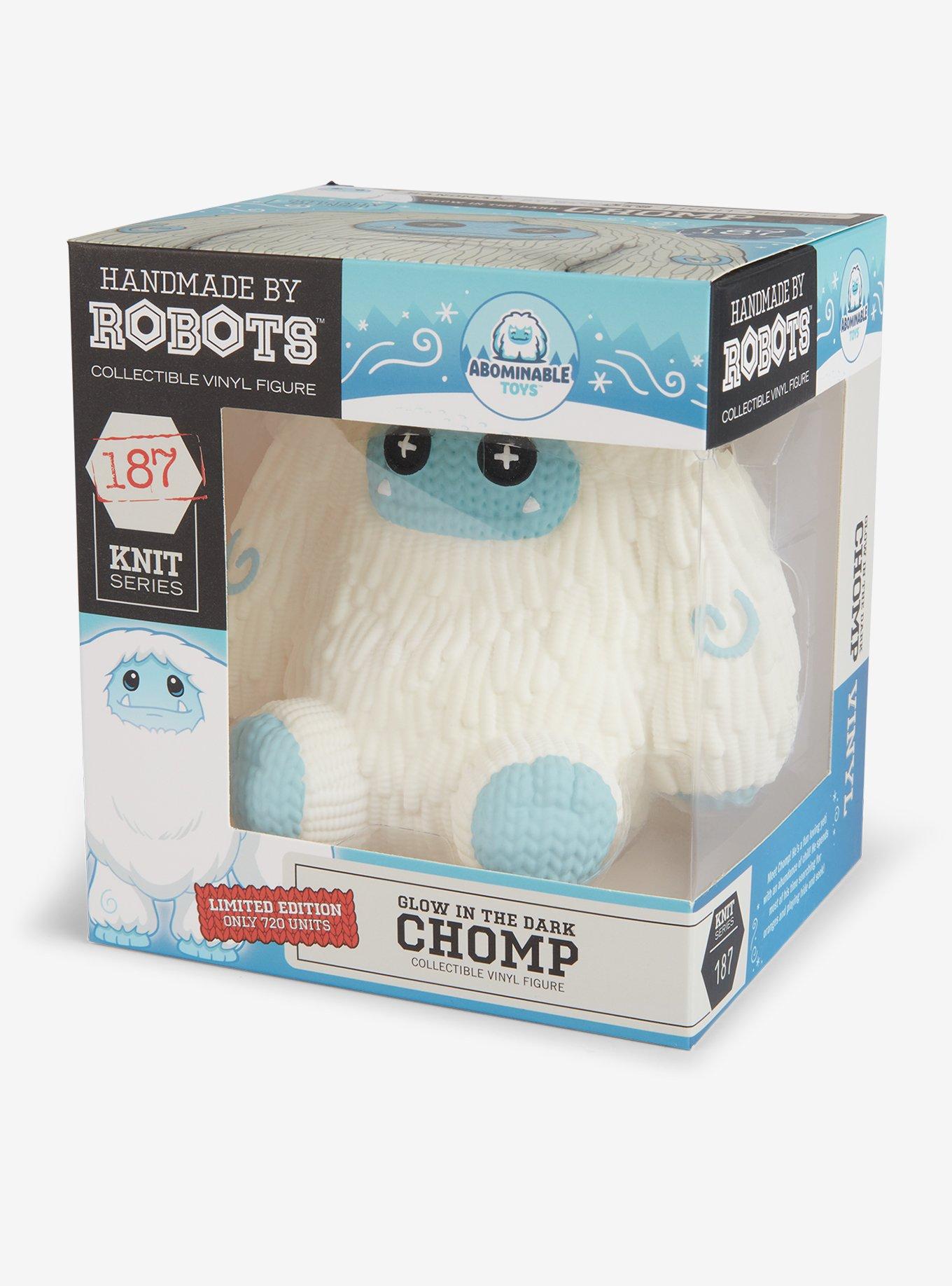 Abominable Toys Handmade By Robots Chomp Glow-In-The-Dark Vinyl Figure Hot Topic Exclusive, , alternate