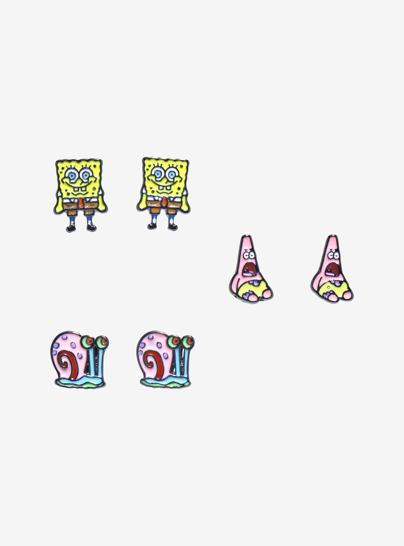 SpongeBob SquarePants Characters Stud Earring Set, , alternate