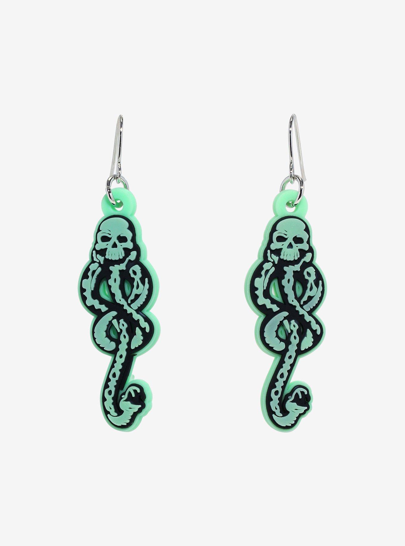 Harry Potter Death Eater Glow-In-The-Dark Earrings, , alternate