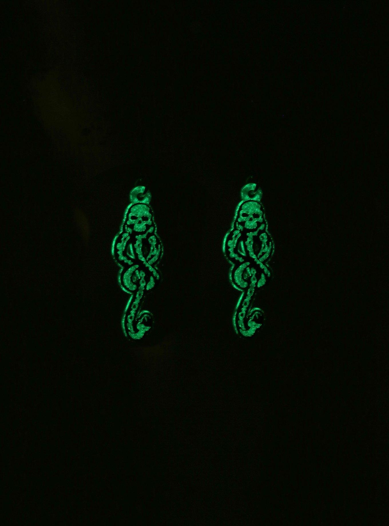 Harry Potter Death Eater Glow-In-The-Dark Earrings, , alternate