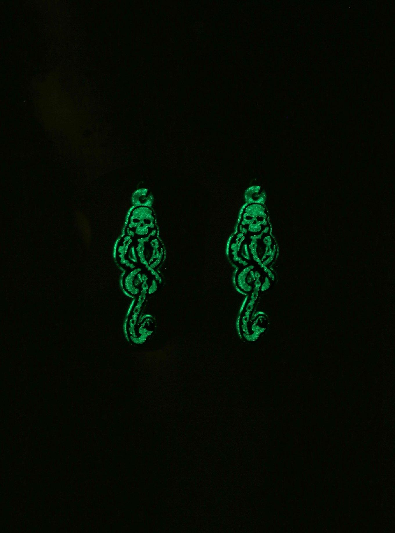 Harry Potter Death Eater Glow-In-The-Dark Earrings, , alternate
