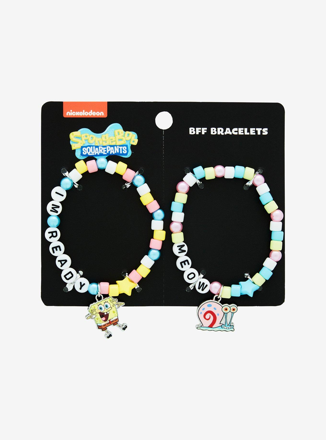 SpongeBob SquarePants Gary & SpongeBob Best Friend Beaded Bracelet Set, , alternate