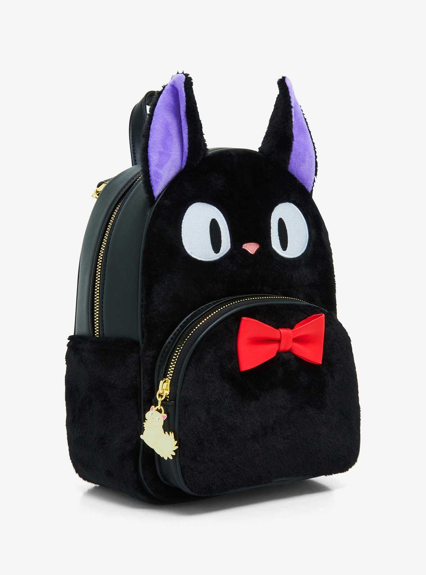 Her Universe Studio Ghibli Kiki's Delivery Service Jiji Fuzzy Mini Backpack, , hi-res