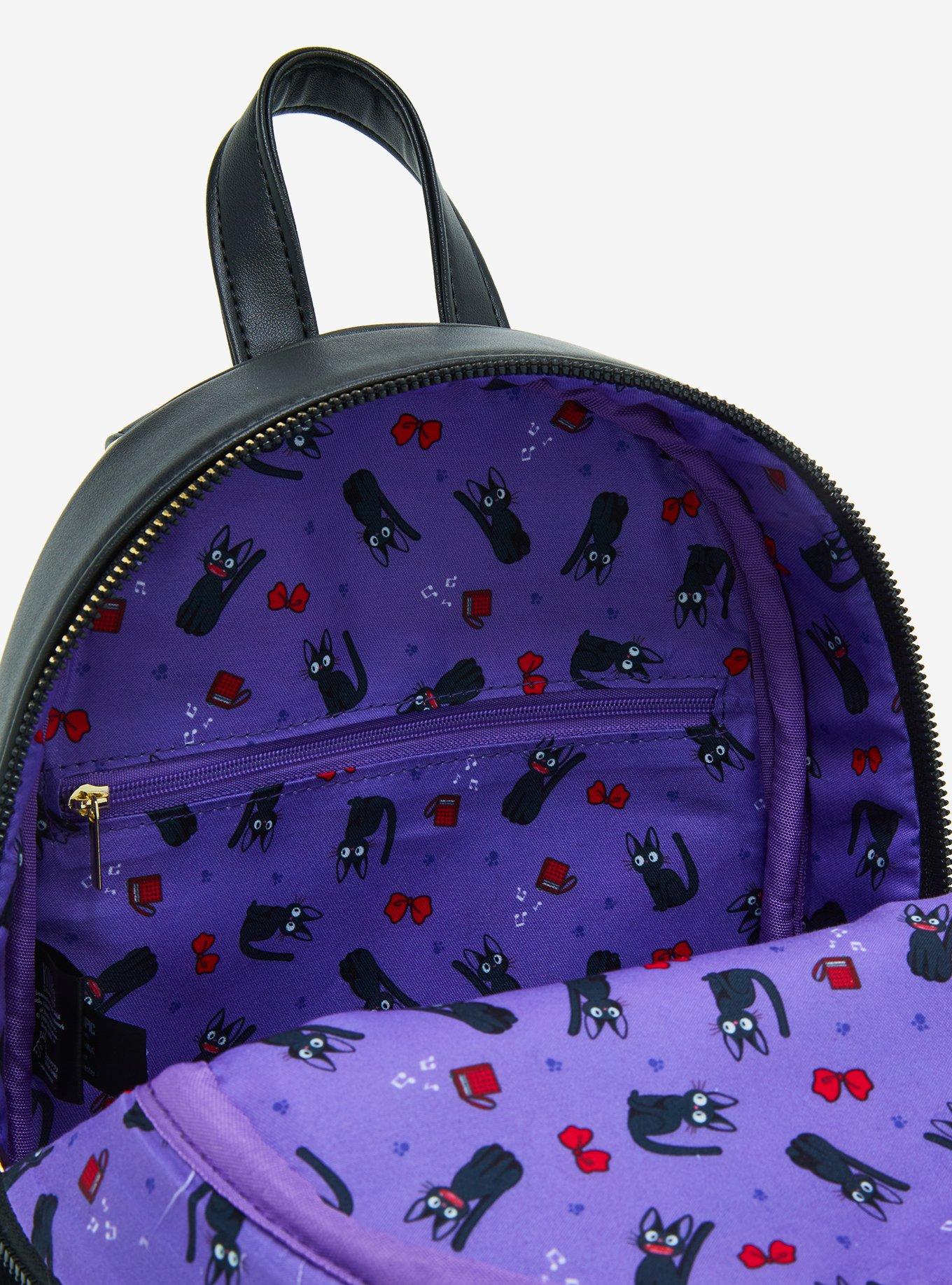 Her Universe Studio Ghibli Kiki's Delivery Service Jiji Fuzzy Mini Backpack, , alternate