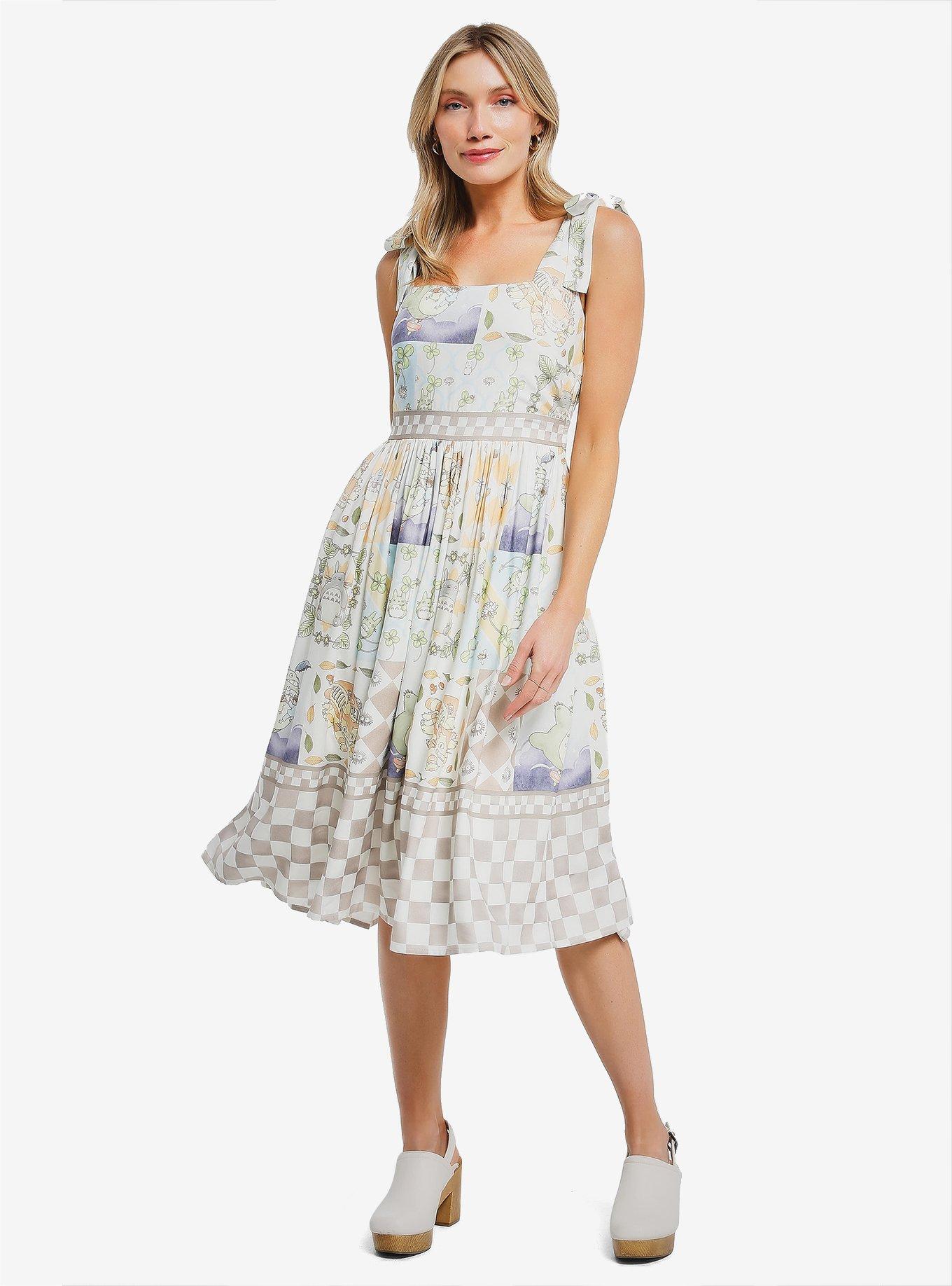 Studio Ghibli My Neighbor Totoro Mosaic Midi Dress — BoxLunch Exclusive, MULTI, alternate