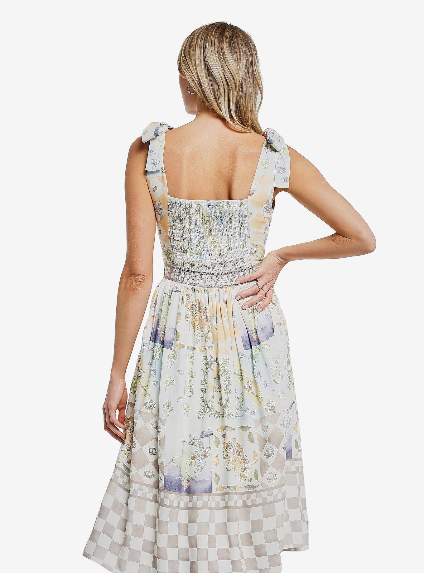 Studio Ghibli My Neighbor Totoro Mosaic Midi Dress — BoxLunch Exclusive, MULTI, alternate