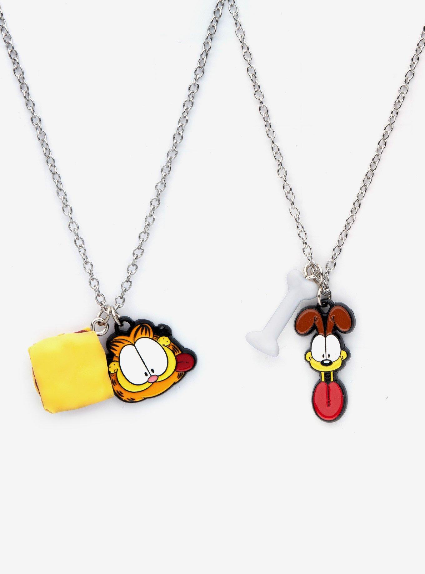 Garfield Lasagna & Odie Bone Best Friend Necklace Set, , alternate