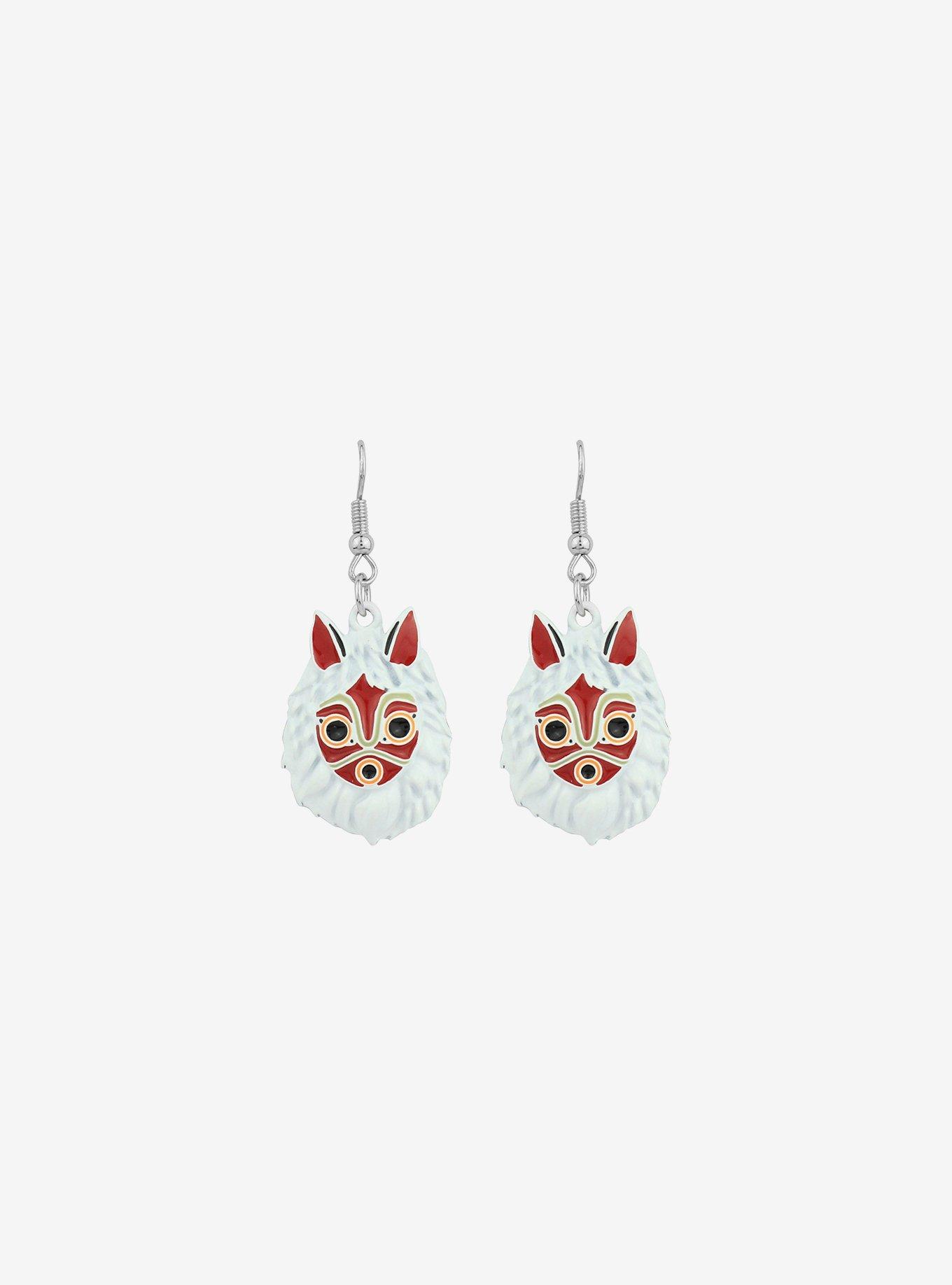 Studio Ghibli® Princess Mononoke San Mask Drop Earring, , alternate