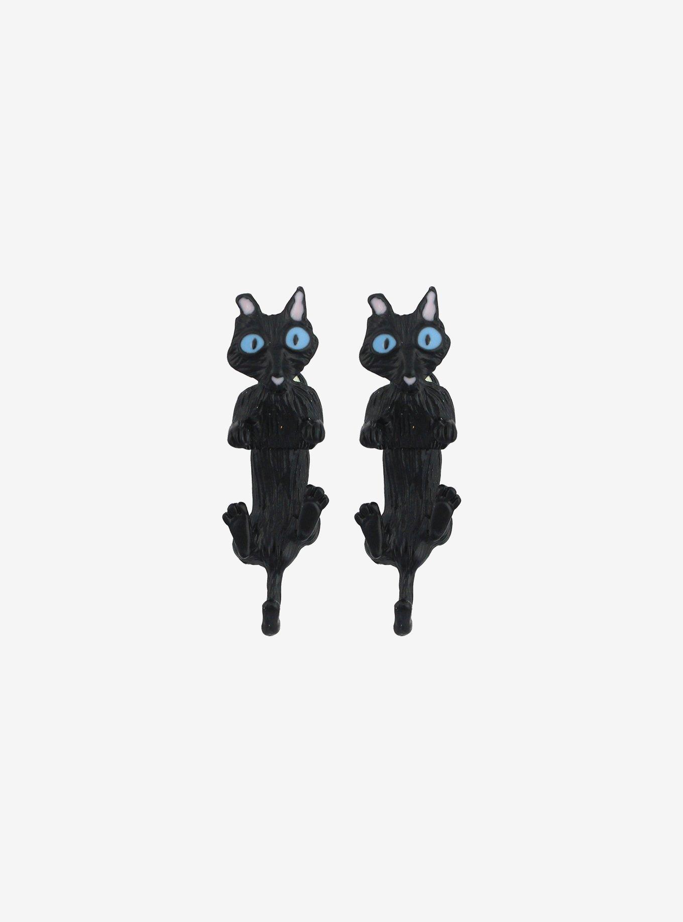 Coraline The Cat Front/Back Earrings, , alternate