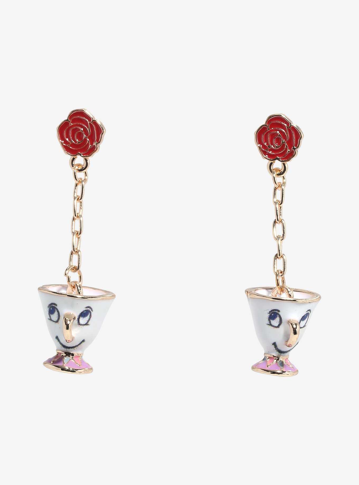 Disney Beauty And The Beast Chip Figural Earrings, , hi-res