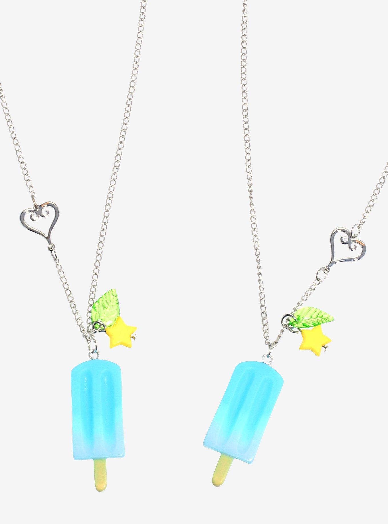 Disney Kingdom Hearts Sea Salt Ice Cream Best Friend Necklace Set, , alternate