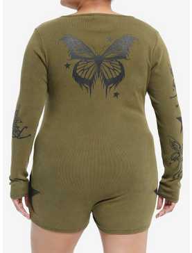 Social Collision Fairy Grunge Long-Sleeve Romper Plus Size, , hi-res
