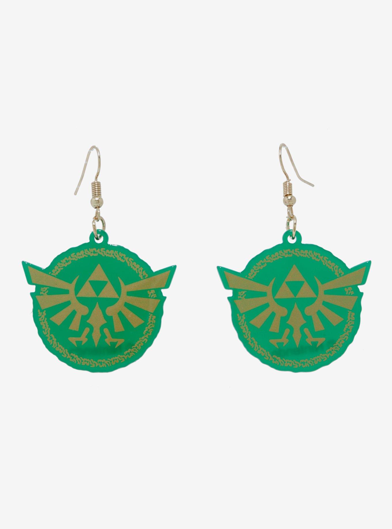 The Legend Of Zelda: Tears Of The Kingdom Triforce Pendant Earrings, , alternate
