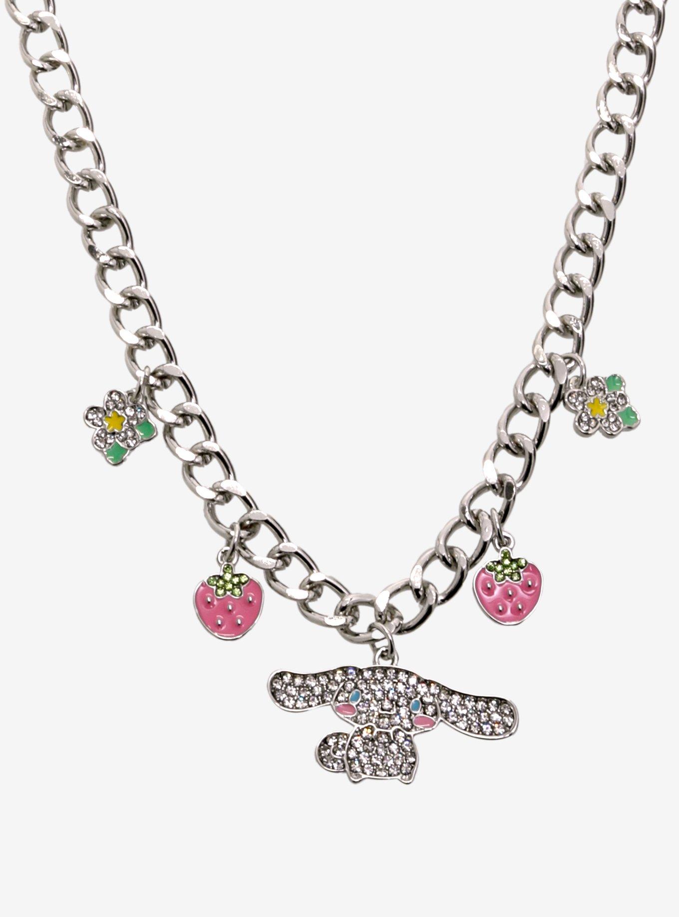 Cinnamoroll Strawberry Bling Chain Necklace, , alternate