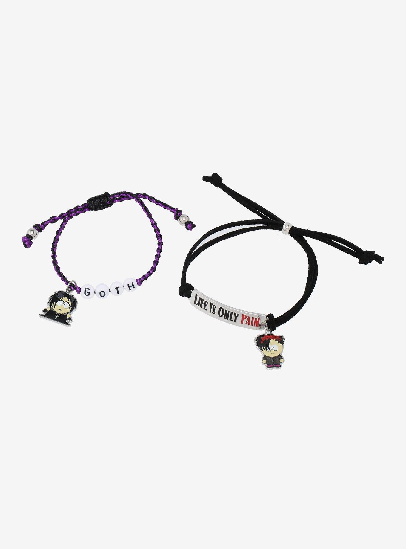 South Park Goth Kids Best Friend Cord Bracelet Set, , alternate