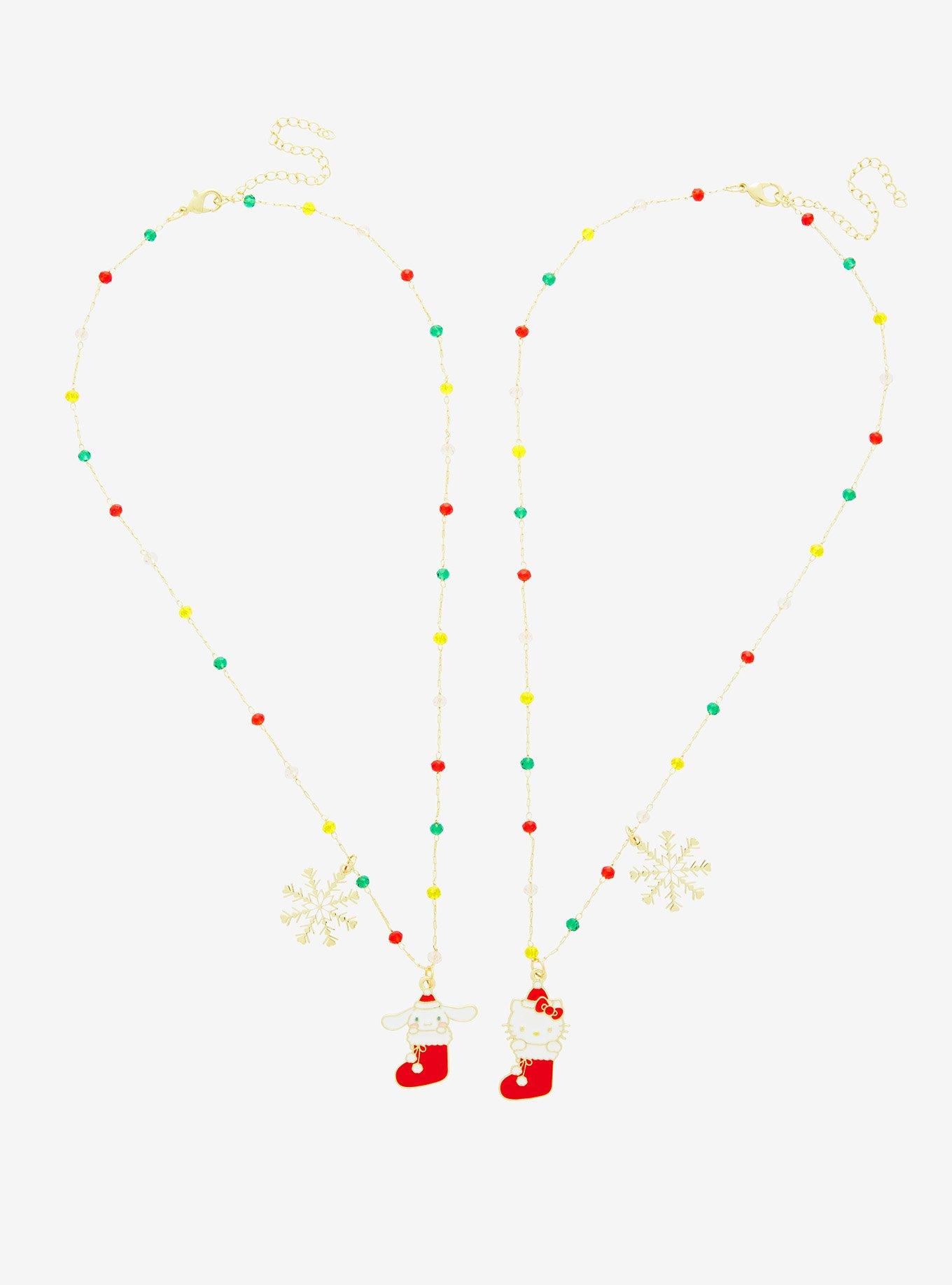 Hello Kitty & Cinnamoroll Stocking Best Friend Necklace Set, , alternate