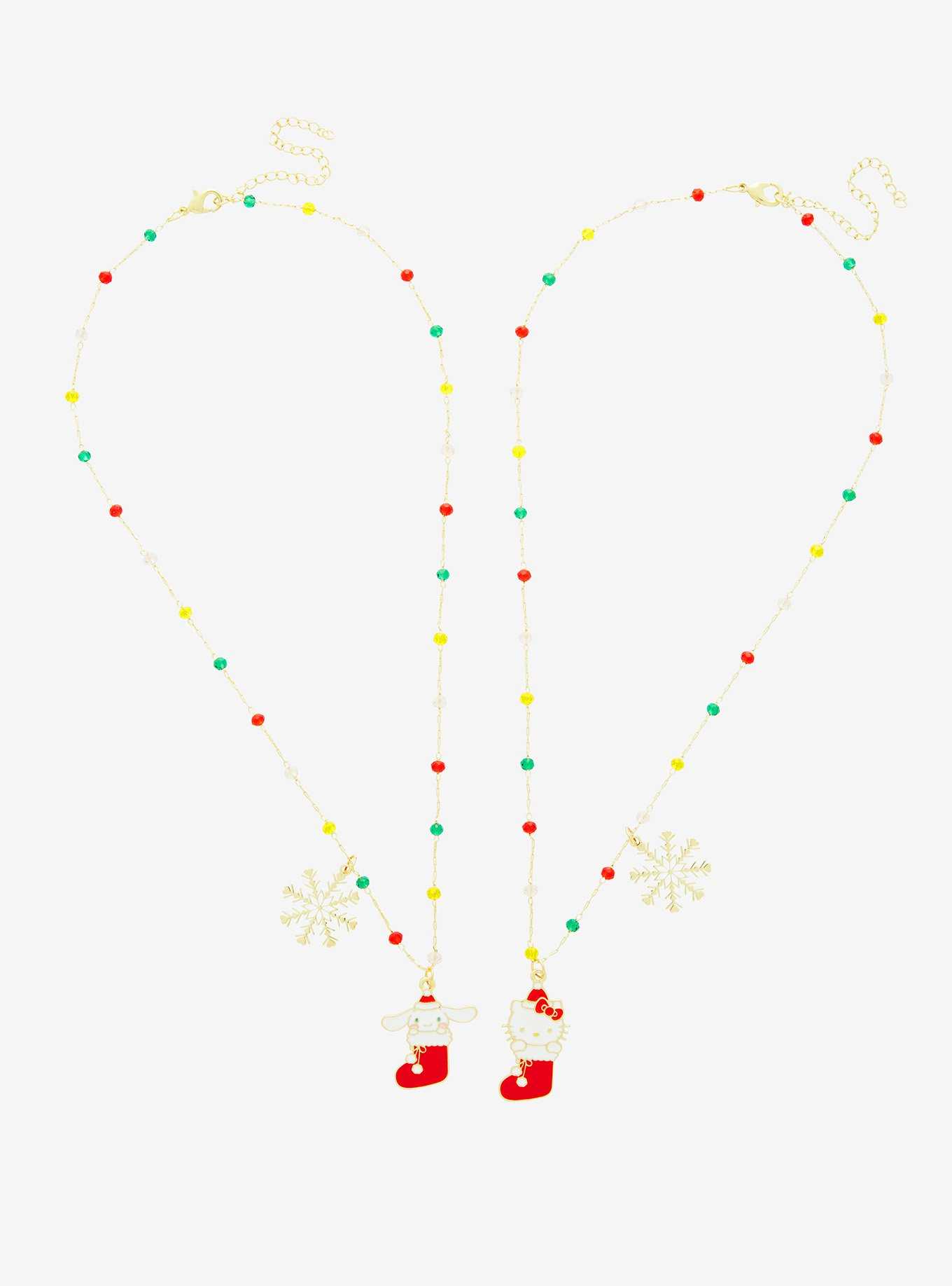 Hello Kitty & Cinnamoroll Stocking Best Friend Necklace Set, , hi-res