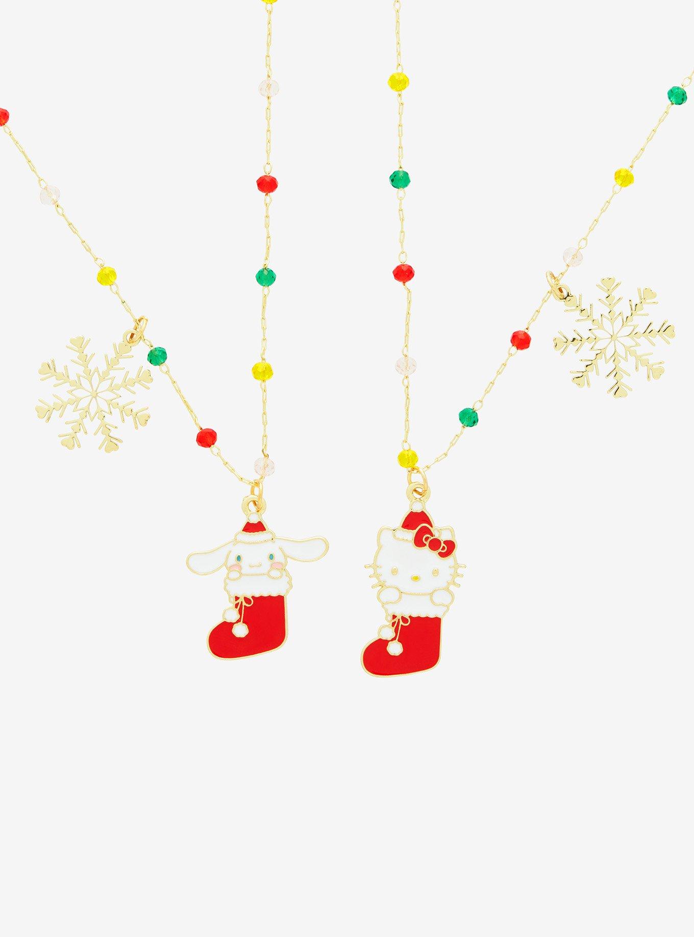 Hello Kitty & Cinnamoroll Stocking Best Friend Necklace Set, , alternate
