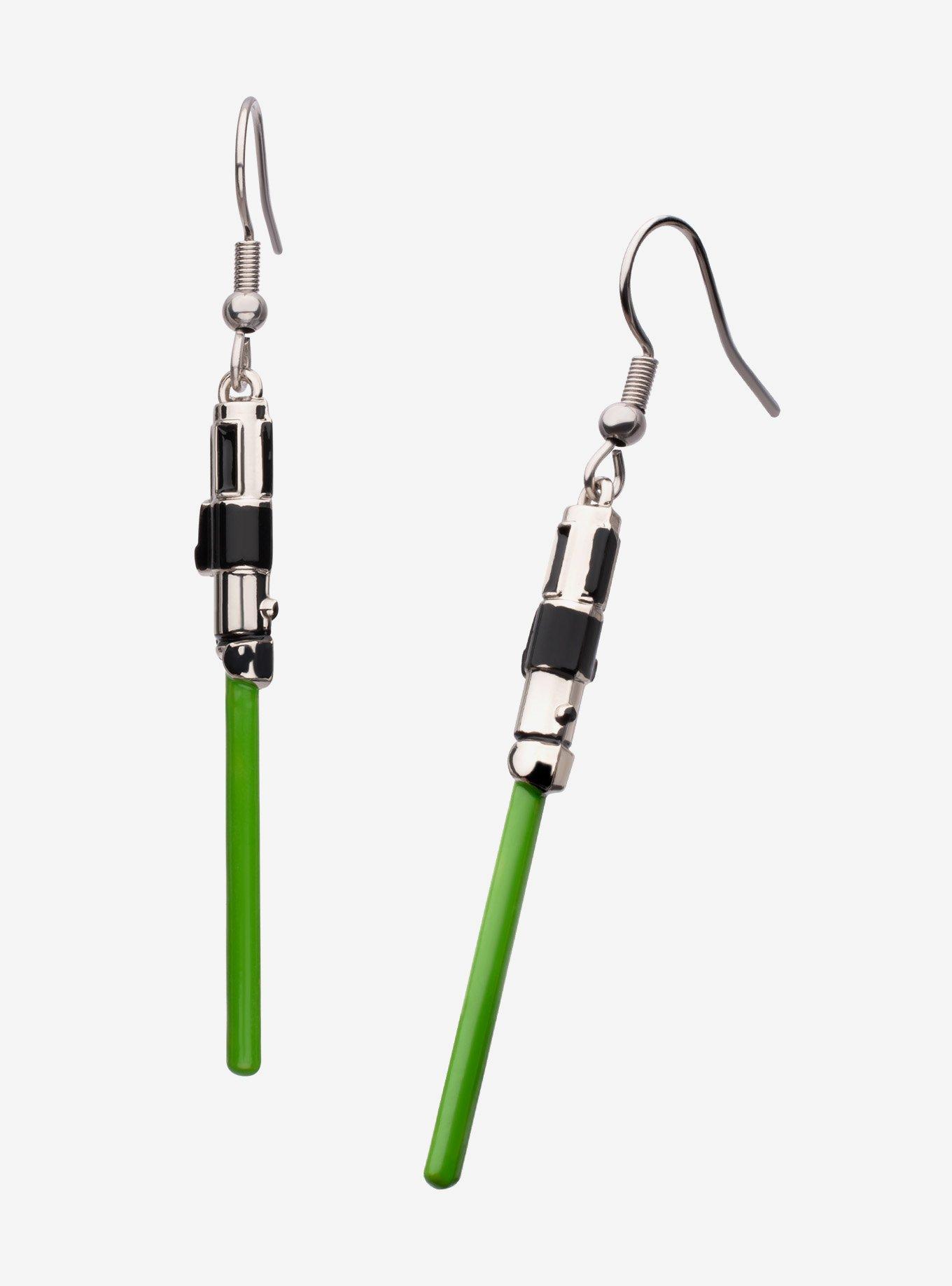 Star Wars Yoda Lightsaber Drop Earrings, , alternate