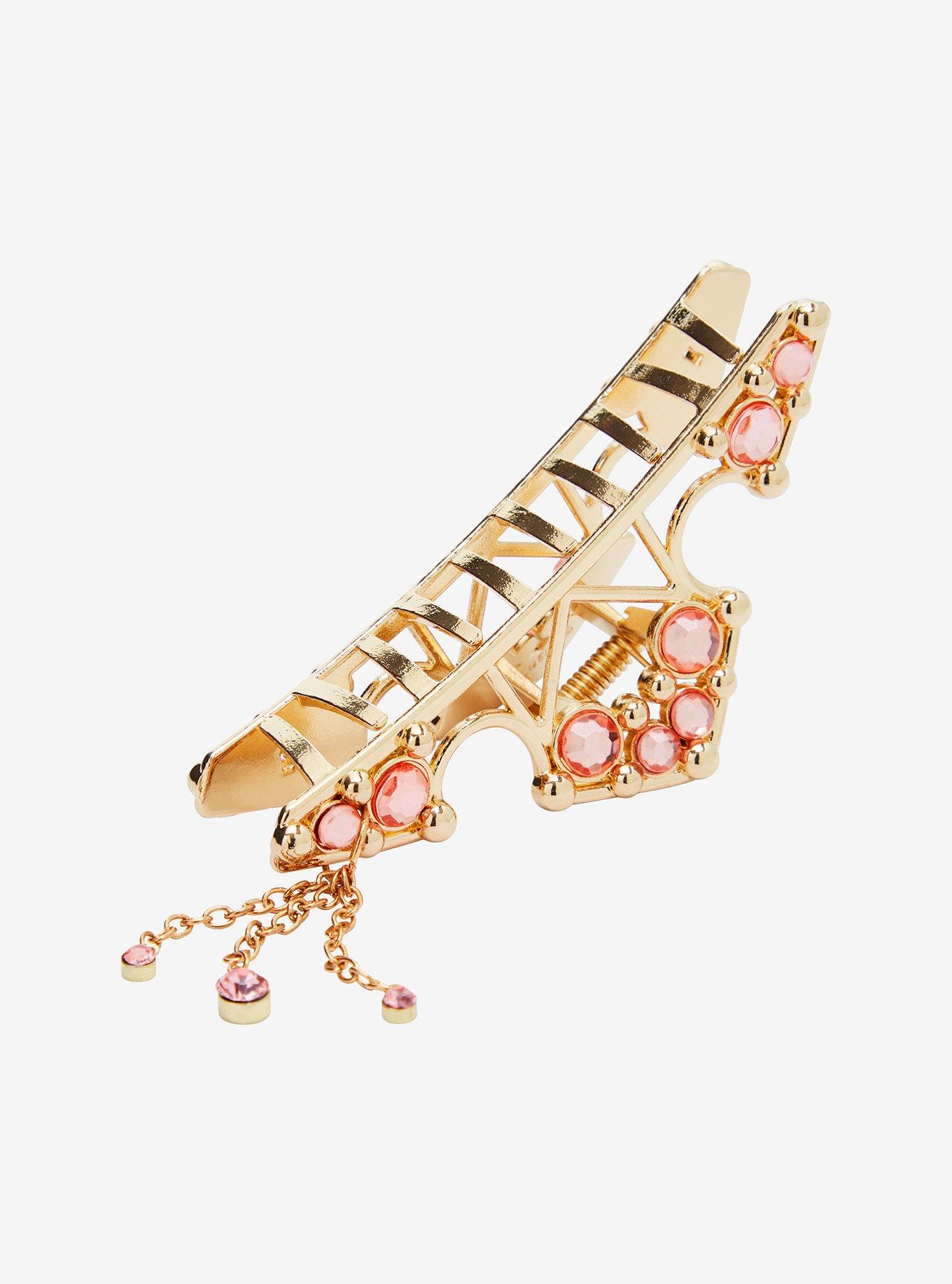 Disney Princess Aurora Crown Charm Claw Hair Clip, , alternate