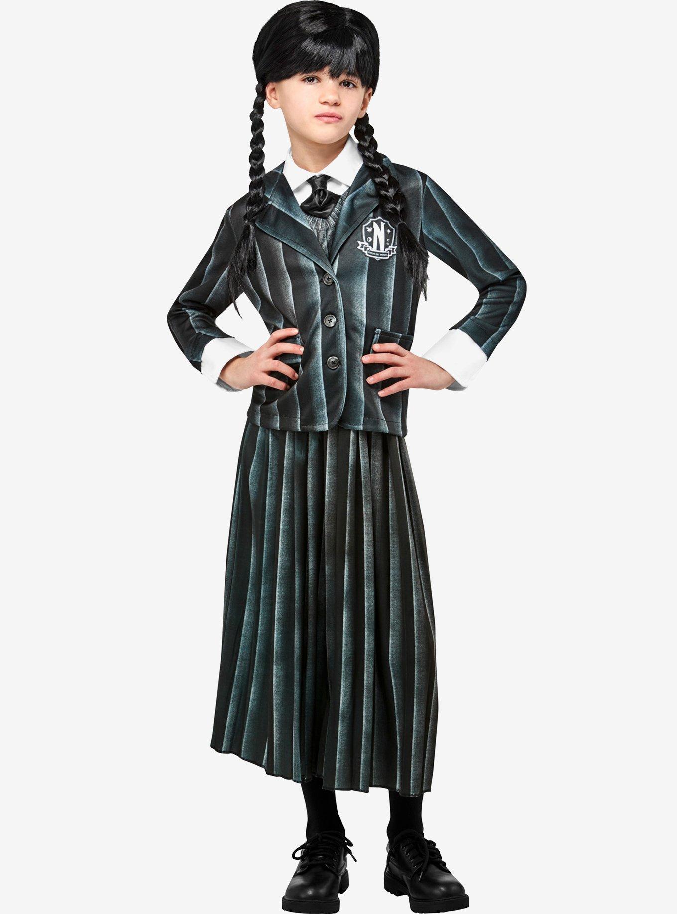 Wednesday Nevermore Academy Black Uniform Youth Costume, BLACK, alternate